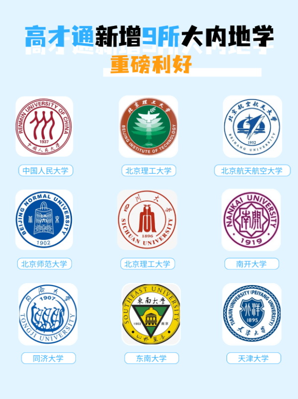 高才通新增9所內(nèi)地大學(xué)，人才爭奪開始了